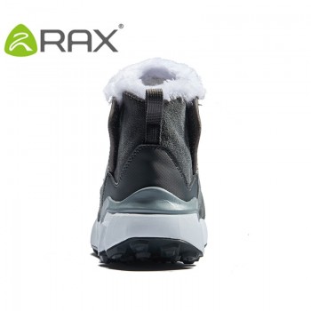 RAX Mens Hiking Shoes Latest Snowboot Anti-slip Boot Plush Lining  Mid-high Classic Style Hiking Boots for Professional Men