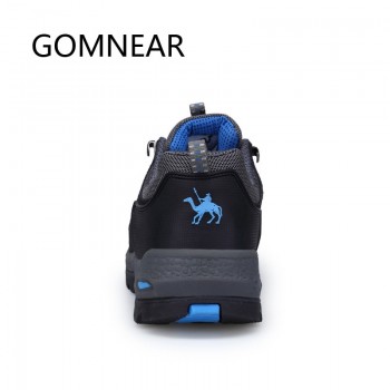 GOMNEAR Sneakers Hiking Shoes Men Outdoor Fishing Trekking Shoes Waterproof Tourism Camping Sports Hunting Shoes Leather Boots