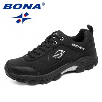 BONA New Typical Stlye Men Hiking Shoes Outdoor Jogging Trekking Sneakers Lace Up Men Athletic Shoes Comfortable Free Shipping