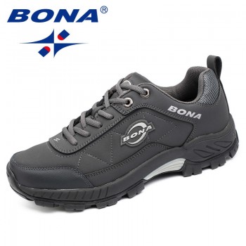 BONA New Typical Stlye Men Hiking Shoes Outdoor Jogging Trekking Sneakers Lace Up Men Athletic Shoes Comfortable Free Shipping