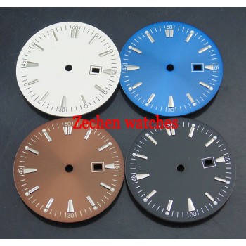 Bliger 35mm watch Dial  fit Miyota 8205/8215/821A,Mingzhu 2813/3804,eta 2836/2824 movement watch case Black round dial