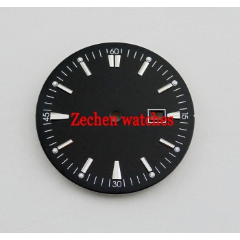 Bliger 35mm watch Dial  fit Miyota 8205/8215/821A,Mingzhu 2813/3804,eta 2836/2824 movement watch case Black round dial