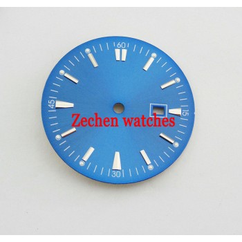 Bliger 35mm watch Dial  fit Miyota 8205/8215/821A,Mingzhu 2813/3804,eta 2836/2824 movement watch case Black round dial