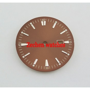 Bliger 35mm watch Dial  fit Miyota 8205/8215/821A,Mingzhu 2813/3804,eta 2836/2824 movement watch case Black round dial