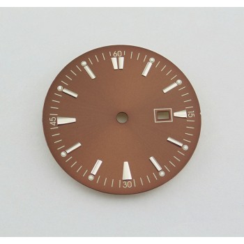 Bliger 35mm watch Dial  fit Miyota 8205/8215/821A,Mingzhu 2813/3804,eta 2836/2824 movement watch case Black round dial