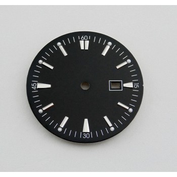 Bliger 35mm watch Dial  fit Miyota 8205/8215/821A,Mingzhu 2813/3804,eta 2836/2824 movement watch case Black round dial