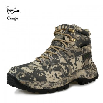 Men Outdoor Waterproof Hiking Shoes Boots Military Tactical Desert Combat Ankle Boots Army Boots Camouflage Shoes