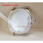 Sapphire crystal parnis 44MM 316L stainless steel watch case fit 6497/6498 Mechanical Hand Wind movement 05A