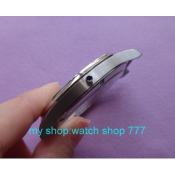Sapphire crystal parnis 44MM 316L stainless steel watch case fit 6497/6498 Mechanical Hand Wind movement 05A
