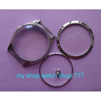 Sapphire crystal parnis 44MM 316L stainless steel watch case fit 6497/6498 Mechanical Hand Wind movement 05A
