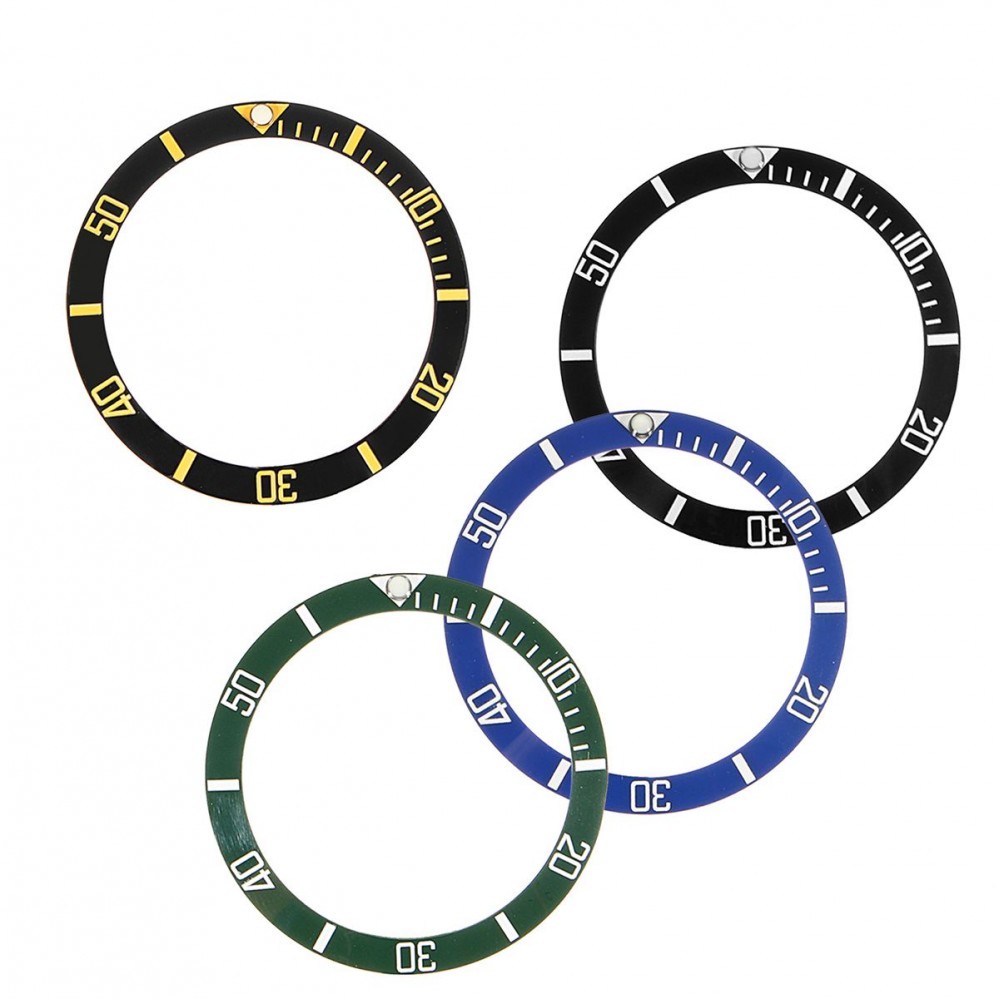 4 colors 38/30.6mm Ceramic Bezel Insert For Seiko Watches Mens Watch Replace watch face scale circle Black Blue gold Green