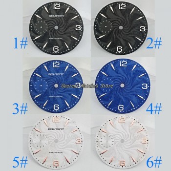 36.8mm Goutent Watch Dial Kit ETA 6497,Seagull st36 Mechanical Mens Watch Faces (6 Styles of Faces)
