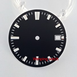 28.5mm no logo luminous date window Watch Dial fit MIYOTA 8215 821A Mingzhu 2813 Automatic Movement 40mm size watch case