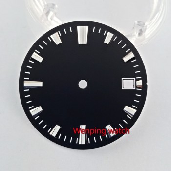 28.5mm no logo luminous date window Watch Dial fit MIYOTA 8215 821A Mingzhu 2813 Automatic Movement 40mm size watch case