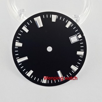 28.5mm no logo luminous date window Watch Dial fit MIYOTA 8215 821A Mingzhu 2813 Automatic Movement 40mm size watch case