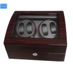 Luxury Automatic Watch Winder Box 4+6 Mechanical Watch Winder Wood Gloosy Leather With Lock EXW Drop Shipping OEM Factory Supply
