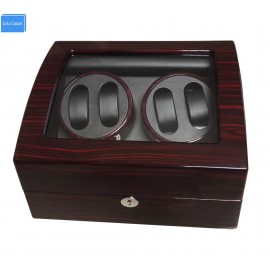 Luxury Automatic Watch Winder Box 4+6 Mechanical Watch Winder Wood Gloosy Leather With Lock EXW Drop Shipping OEM Factory Supply