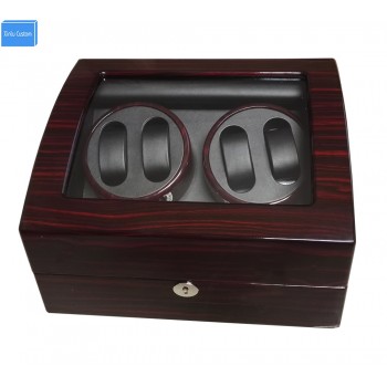 Luxury Automatic Watch Winder Box 4+6 Mechanical Watch Winder Wood Gloosy Leather With Lock EXW Drop Shipping OEM Factory Supply