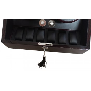 Luxury Automatic Watch Winder Box 4+6 Mechanical Watch Winder Wood Gloosy Leather With Lock EXW Drop Shipping OEM Factory Supply