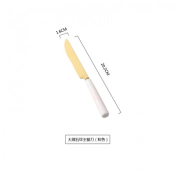 Marble Ceramic Dinner Set Cutlery Knives Forks Spoons Kitchen Dinnerware Stainless Steel Home Party Tableware Set Dropshipping