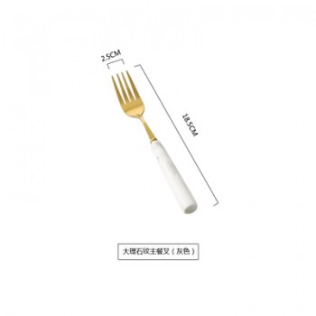 Marble Ceramic Dinner Set Cutlery Knives Forks Spoons Kitchen Dinnerware Stainless Steel Home Party Tableware Set Dropshipping