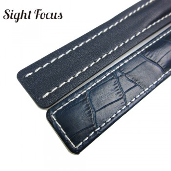 Calfskin Leather Watch Bands for Breitling Watch Strap 20mm 22mm 24mm Leather Bracelet Black Brown Blue Belt Watchband Masculino