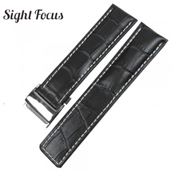 Calfskin Leather Watch Bands for Breitling Watch Strap 20mm 22mm 24mm Leather Bracelet Black Brown Blue Belt Watchband Masculino