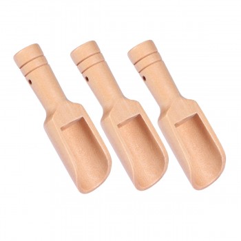 3pcs Nontoxic Ecofriendly Wooden Bath Salt Spoon Candy Spoon Scoops Kitchen Supplies Cutlery Tableware wholesale