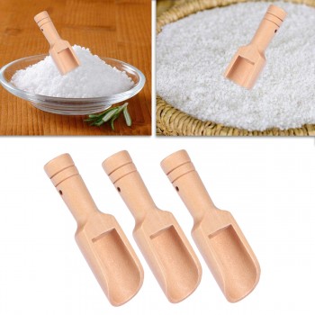3pcs Nontoxic Ecofriendly Wooden Bath Salt Spoon Candy Spoon Scoops Kitchen Supplies Cutlery Tableware wholesale
