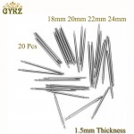 20pcs 1.5mm Stainless Steel Watch Band Strap Spring Bar Pins Repair Watchmaker Link Pins Remove Tools 18mm 20mm 22mm 24mm Sliver