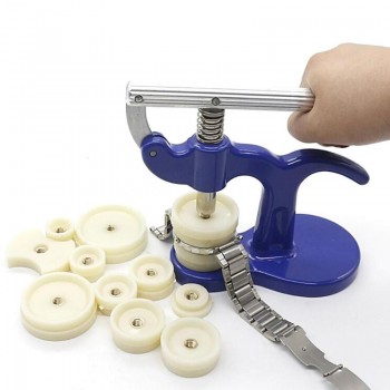 Watch Back Closer Watchmaker-tools Repair Tool Set Press Set Repair Tool Set Plastic Case Crystal Glass Hand-tools with 12 Dies