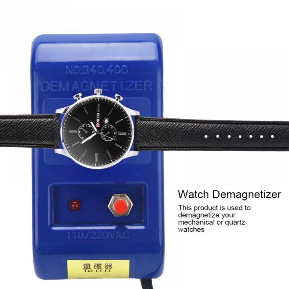 ZJCHAO Watch Demagnetizer Watch Repair Screwdriver Tweezers Electrical Professional Demagnetize Tool for Watchmaker EU Plug