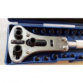 Watch Back Case Opener Wrench Screw Remover Tool Kit Set + Storage Case