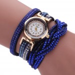 DUOYA luxury bracelet watches women fashion Ladies Crystal Gold Quartz Wrist watch Rhinestone Relogios Femininos #121
