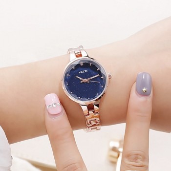 KEZZI Brand Women Stainless Steel Watch Ladies Crystal Bright Star Bracelet Watches Dress WristWatch Montre Femme Mothers Day