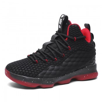 2018 New Arrival High Top Men Cushioning Lebron James Basketball 15 Shoes Shockproof Couple Athletic Women Outdoor Sport Shoes