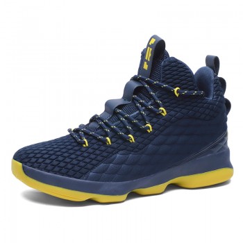 2018 New Arrival High Top Men Cushioning Lebron James Basketball 15 Shoes Shockproof Couple Athletic Women Outdoor Sport Shoes