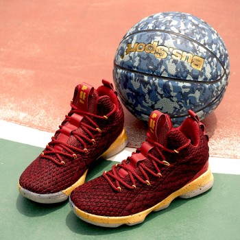 2018 New Arrival High Top Men Cushioning Lebron James Basketball 15 Shoes Shockproof Couple Athletic Women Outdoor Sport Shoes