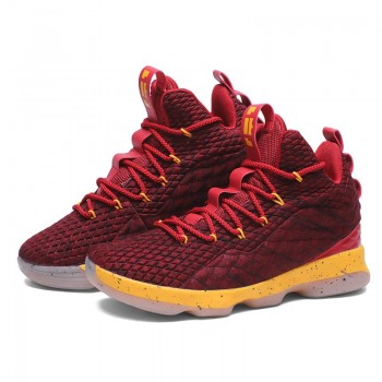 2018 New Arrival High Top Men Cushioning Lebron James Basketball 15 Shoes Shockproof Couple Athletic Women Outdoor Sport Shoes