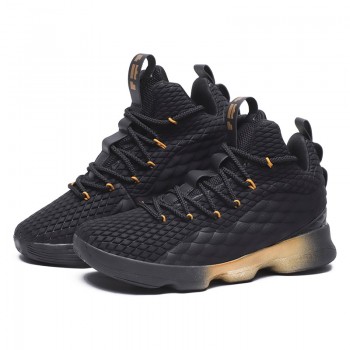 2018 New Arrival High Top Men Cushioning Lebron James Basketball 15 Shoes Shockproof Couple Athletic Women Outdoor Sport Shoes