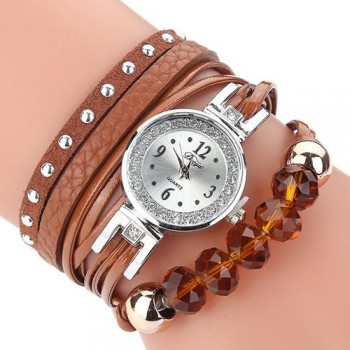 Duoya Brand New luxury crystal bracelet watches women Relogio Feminino 2017 Casual Strap Style Quartz Wristwatch#1B