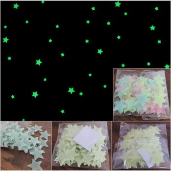 50pcs 3D Stars Glow In The Dark Wall Stickers Luminous Fluorescent Wall Stickers For Kids Baby Room Bedroom Ceiling Home Decor