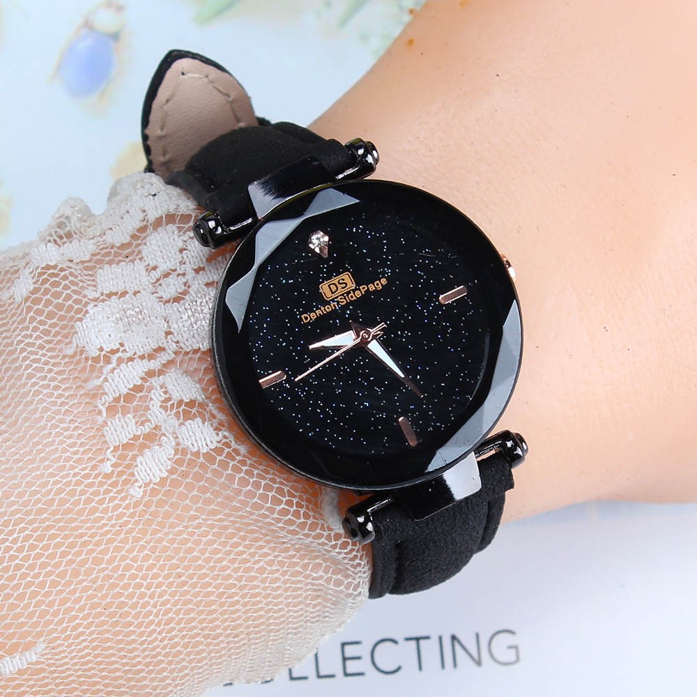 Exquisite Ladies Watch Starry Sky Female Leather Quartz Wrist Watch Elegant Women Watches Bracelet Watch Montre Femme 2018