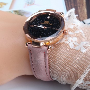 Exquisite Ladies Watch Starry Sky Female Leather Quartz Wrist Watch Elegant Women Watches Bracelet Watch Montre Femme 2018