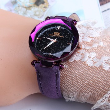 Exquisite Ladies Watch Starry Sky Female Leather Quartz Wrist Watch Elegant Women Watches Bracelet Watch Montre Femme 2018