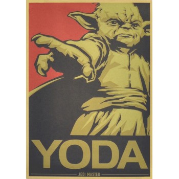 Mixed Order Vintage Classic Movie Star Wars Darth Vader Luke Jedi Poster Cafe Bar Home Decor Retro Kraft Paper Wall Sticker