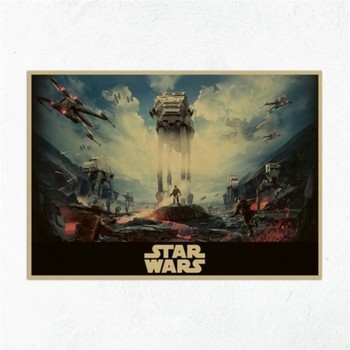 Mixed Order Vintage Classic Movie Star Wars Darth Vader Luke Jedi Poster Cafe Bar Home Decor Retro Kraft Paper Wall Sticker