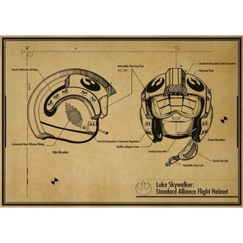 Mixed Order Vintage Classic Movie Star Wars Darth Vader Luke Jedi Poster Cafe Bar Home Decor Retro Kraft Paper Wall Sticker