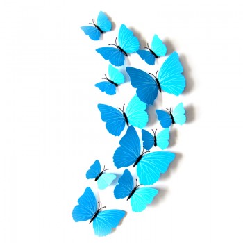 3D PVC Butterfly Wall Stickers Home Decor Butterfly Wall Decals For Kids Room TV Wall Stickers Kitchen Kids Wall Sticker Flower