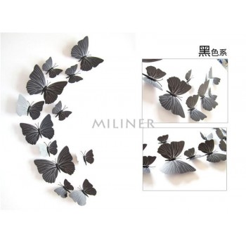 3D PVC Butterfly Wall Stickers Home Decor Butterfly Wall Decals For Kids Room TV Wall Stickers Kitchen Kids Wall Sticker Flower
